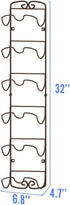 Bextsrack Towel Rack Wall Mounted Metal Wine Rack Towel Shelf Holder Storage with 6 Compartments for Bathroom Hand Towels, Washcloths - Bronze