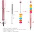 PASISIBICK Plastic Beadable Pens, Assorted Bead Pens for DIY PPL Gift with Shaft Black Ink, 10 Pieces