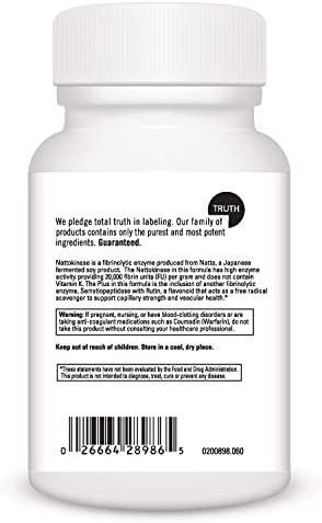 Davinci Labs Nattokinase Plus - Dietary Supplement to Support Healthy Blood Flow, Vascular Health, Capillary Strength and Blood Pressure Already in Normal Range* - 60 Vegetarian Capsules