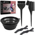Yexixsr 5Pcs Professional Salon Hair Coloring Dyeing Kit, Hair Dye Color Brush and Bowl Set, Mixing Bowl, Angled Comb and Brush, Hair Clips
