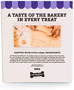 Three Dog Bakery Lick'n Crunch Sandwich Cookies Premium Dog Treats with No Artificial Flavors, Carob and Peanut Butter Flavor, 13 Ounces (Pack of 1)