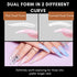 Makartt Nail Tip Clips Quick Building Poly Nail Gel with Dual Nail Forms 12Pcs Clear Acrylic Nail Clips 72Pcs Dual Forms Nail Molds Beginners Build Nail Gel Nail Art Tools