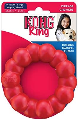KONG - Ring - Durable Rubber Dog Chew Toy - for Medium/Large Dogs
