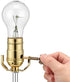 Qc Lamp Turn Knob, 2 Packs On/Off Replacement Light Lamp Turn Switch Knobs with 1/2" Extensions, Socket Knob for Floor and Table Lamps (Antique Brass)