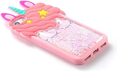 Quicksand Unicorn Case for iPod Touch 7/Touch 5 6,3D Cute Case for Women Girls Teens Kids,Kawaii Lovely Bling Flow Liquid Quicksand Unicorn Gift Soft Silicone Case for iPod Touch 7/Touch 6/Touch 5