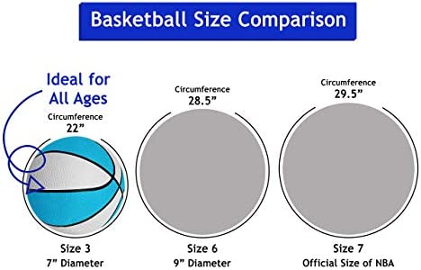 Botabee Swimming Pool Basketball | Perfect Water Basketball for Swimming Pool Basketball Hoops & Pool Games | Mini Basketball for All Ages (Size 3, 7" Diameter)