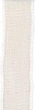 Berwick Offray 1.5" Wide Craft Burlap Ribbon, White, 3 Yards