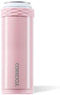 Corkcicle Slim Can Cooler, Stainless Steel, Perfect for Michelob Ultra, White Claw, Truly & Redbull, Gloss Rose Quartz, Holds 12 oz Cans