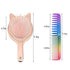 Aethland Toddler Hair Brush and Comb Set, Kids Hair Brush?1pc Detangling Brush for Curly Hair and 1Pc Rainbow Color Hairdressing Comb Set for Fine Thick Hair