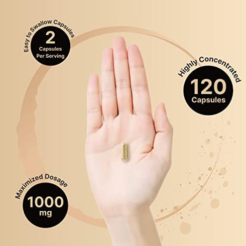 Tongkat Ali 200:1 as Long Jack Extract (Eurycoma Longifolia), 1000mg Per Serving, 120 Capsules, Supports Energy, Stamina and Immune System for Men and Women, Indonesia Origin, Non-GMO