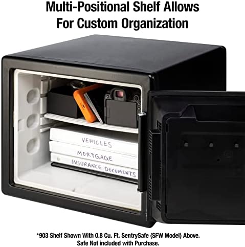 SentrySafe Shelf Insert for SFW082 and SFW123 Fireproof and Waterproof Safes, Multi-Positional Safe Shelf Accessory for 0.8 and 1.2 Cubic Foot Safes, 912