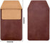Meetory 2 Pieces Leather Pen Holder, Pens Pocket Protector, Pocket Protector for Shirts, Lab Coats, Pants (Brown, Black)