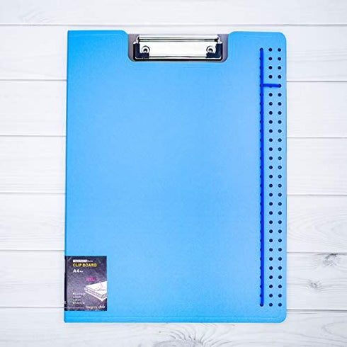 Foldable Clipboard, Enclosed Clipboards Folio,360 Degree Flip Folio Clipfolio,Closing Clipboard Padfolio, Used for Nurse Clipboard and Office Arch Clipboard,Colorful Covered Clipboard. (Blue, Upper)