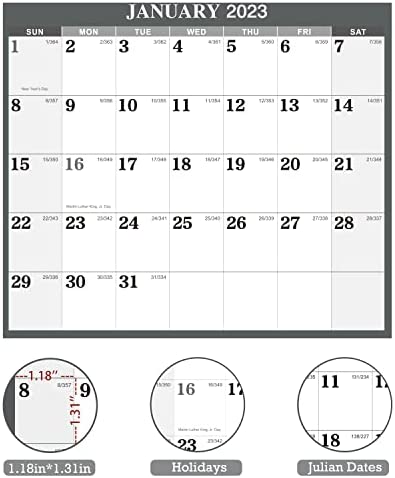 2023 Yearly Wall Calendar - Large Wall Calendar 2023, Jan 2023 - Dec 2023, Yearly Wall Calendar 12 Months, 34.8" x 22.8", Thick Paper, Horizontal, Lay- Flat, Double-Sided Stickers