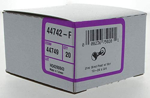 Hillman 44749 10-24 x 3/4-Inch Steel Binding Posts with Steel Screw, 20-Pack, Zinc