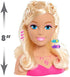 Barbie Fashionistas 8-Inch Styling Head, Blonde, 20 Pieces Include Styling Accessories, Hair Styling for Kids, by Just Play