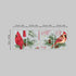 ufengke Christmas Cardinal Pine Cones Wall Stickers Birds Snowflakes Window Clings Decal for Showcase Home Decor Merry Christmas Decoration