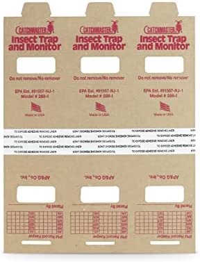Brown Recluse Spider Traps by Catchmaster - 30 Pre-Baited Glue Board Sheet Monitor Traps, Ready to Use Indoors. Insect Cockroach Cricket Sticky Adhesive Fold-able No-Mess Non-Toxic - Made in The USA