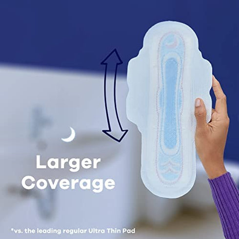 ALWAYS Ultra Thin Size 5 Extra Heavy Overnight Pads With Wings Unscented, Size 5 (Pack of 34)