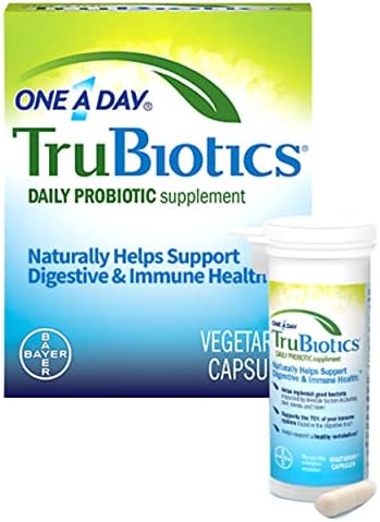 TruBiotics Daily Probiotic, 60 Capsules - Gluten Free, Soy Free Digestive + Immune Health Support Supplement for Men and Women