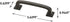 Franklin Brass P29521K-SI-B Pull with Square Feet, 3" (76mm), Soft Iron, 10 Count