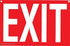 Cosco Glow in Dark Sign, EXIT, 8" x 12" (098052), red
