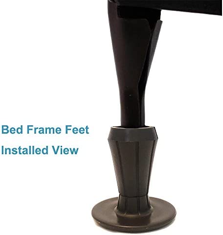 Home's Place Bed Frame Feet Replacements, Steel Stem Plastic Bed Frame Feet to Replace Wheels. Heavy Duty Bed Frame Glide Legs. Set of 4