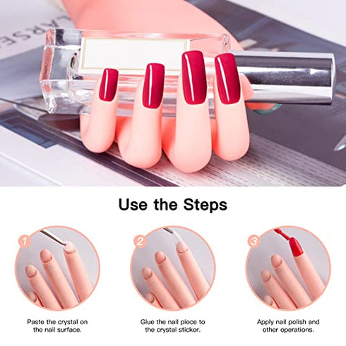 AORAEM Practice Hand for Acrylic Nails Kit Flexible Hand Model Left Bendable Mannequin Nail Training Hand for Nail Practice Beginners 1 PCS (Left hand)