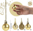 GOOTRADES Set of 24 Mini Shatterproof Christmas Balls Tree Ornaments Party Decoration, 3cm/1.18'' (Gold)