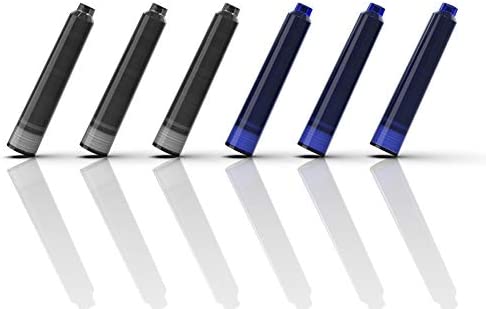 Wordsworth & Black Fountain Pen Ink Refills - Set of 15 Black - 15 Blue Ink Cartridges - International Standard Size - Length APPR 2.04 Inch - Base Diameter APPR 0.24 Inch - Disposable and Generic