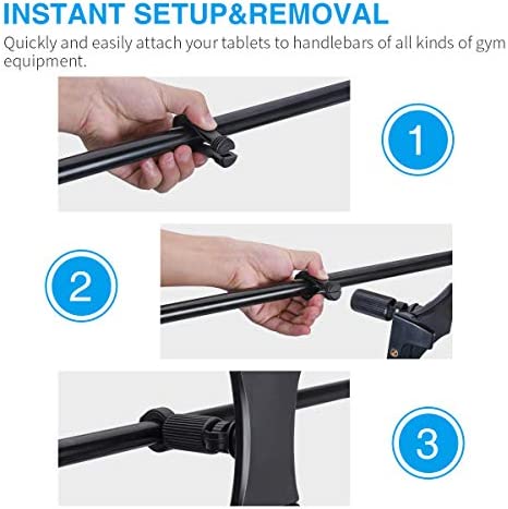 JUBOR Tablet Mounts for Microphone Stands, Microphone Tablet Holder, Mic Music Stand for iPad, iPad Pro, iPad Air, iPad Mini, 2, 3, iPhone, Smartphone 4.7-12.9" Tablets