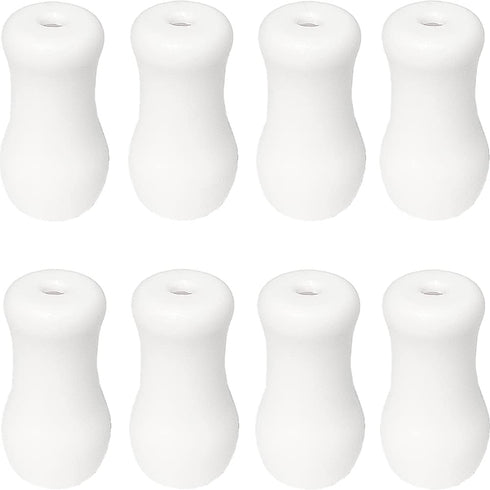 APUXON 20pcs White Plastic Cord Tassel Window Blind Cord Knobs Drops Pull End for Blinds or Shades