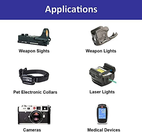 Enerpe 1/3N CR1/3N DL1/3N 3V Lithium Battery High Capacity for Laser Sights Pet Electronic Collars 4-Pack