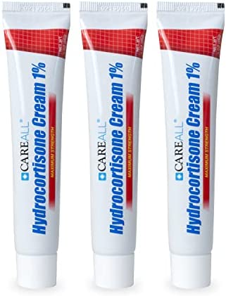 CareAll (3 Pack) 1% Hydrocortisone Cream, 1oz Tube, Maximum Strength Formulation, Relieves Itching and Redness, Compare to Active Ingredient of Leading Brand.