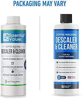 Keurig Compatible Descaling Solution & Keurig Cleaner (2 Uses) Works w/ Keurig Filter, Nespresso Descaling Kit, Breville, Coffee Pot Cleaner & Espresso Machines, Keurig Descaler / Keurig Accessories