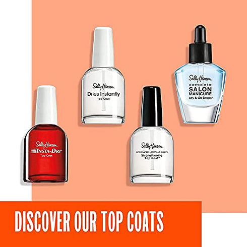 Sally Hansen Insta-Dri Anti-Chip Top Coat 45117 Clear, 0.45 Fl Ounce (Pack of 1)