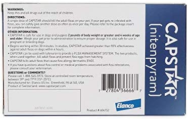 Capstar Flea Tablets for Dogs 2-25 lbs., Count of 12, 12 CT