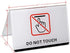 dealzEpic - Do Not Touch Table Top Sign | Clear White Acrylic Double-Sided Tabletop Sign - 4.1x2.6 inches | Set of 2