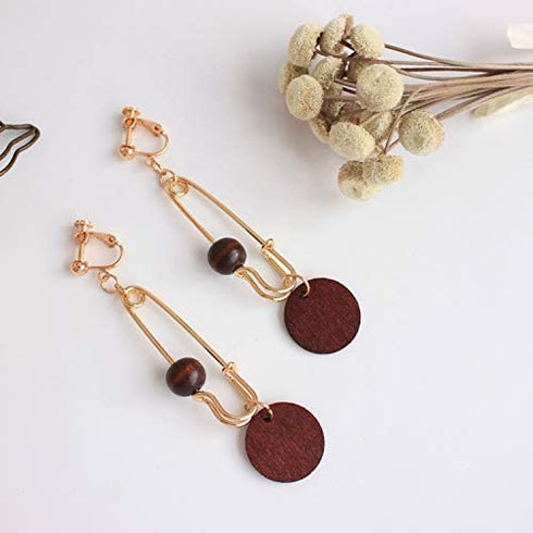 BronaGrand 24 Pieces Clip-on Earring Findings Components Screw Back Ear Wire Non Pierced Earring Converter with Loop for Jewelry Making, 4 Colors