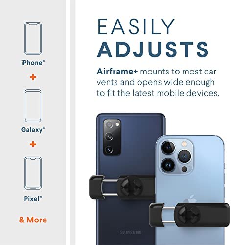 Kenu Airframe+, Air Vent Car Phone Holder Mount, Cell Phone Stand for Car, Expandable Grip & 360 Degree Pivot, Compatible with Latest iPhones, Samsungs, & Androids