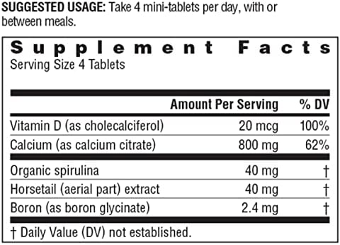 Rainbow Light - Calcium Citrate Mini-Tabs - Food-Based Calcium Supplement Supports Calcium Absorption, Bone and Tooth Health; 800 IU Vitamin D3, 800mg Calcium; Vegetarian and Gluten-Free - 120 Tablets