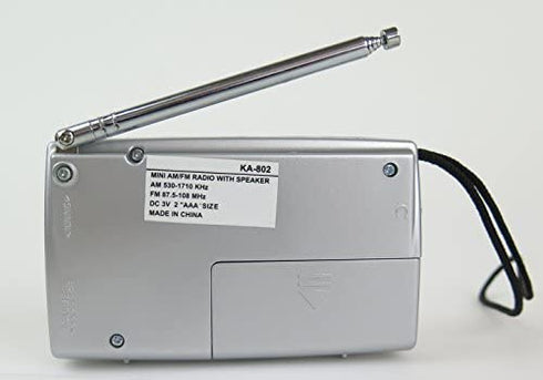 Kaito KA802 AM FM Super Pocket Size Radio, Small Size AM/FM Radio