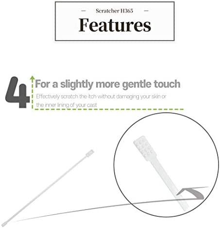 Cast Itch Scratcher and Cleaner Sanitizer for Itching and Cleansing Cast Covered Arms and Legs Relief from Itch 2 Sticks Included