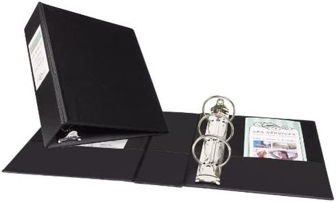 Avery Mini Durable Binder for 5.5 x 8.5 Inch Pages, 2-Inch Round Ring, Black, 1 Binder (27554)