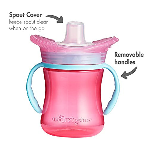 The First Years SenseAbles Teethe-Around Sensory Trainer Cup, 7 oz - Pink