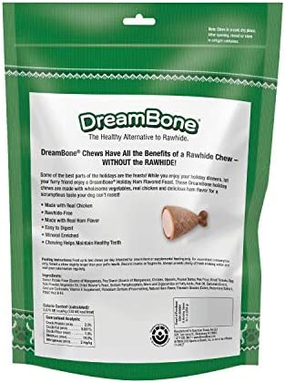 DreamBone Holiday Rawhide-Free Collection, Treat Your Dog to a Chew Made with Real Meat and Vegetables -Chicken