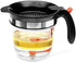 4-Cup Gravy Fat Separator With Bottom Release - Healthier Gravy, Soup, Stock And Oil Separator With Strainer 1L Grease Separator Cup Fat Skimmer For Cooking