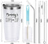 Daddy’s and Mommy’s Sippy Cup Travel Tumbler Set, Father’s Day Christmas Gifts for New Parents Dad Mom Papa Mama Anniversary, Insulated Stainless Steel Travel Tumbler with Straw(20oz, Black and White)