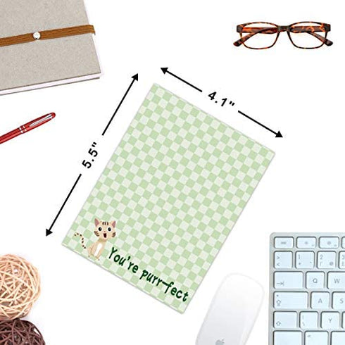 Cats Memo Pads 4 Pack Cute Animal Notepads for Office Home Gifts School Supply to Do List