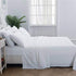 Sunshine Value Pack - XL Twin Fitted Sheet - Lightweight and Soft - White Fitted Sheet with Elastic Band, Flat Sheet, and Pillowcase for Hospitals, Hotel Resorts, Dorms, Homes, Kids Bed Sheet Set